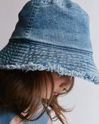Tout-petit - Chapeau cloche en denim - D&eacute;lav&eacute; clair, image 3 sur 6 diapositives