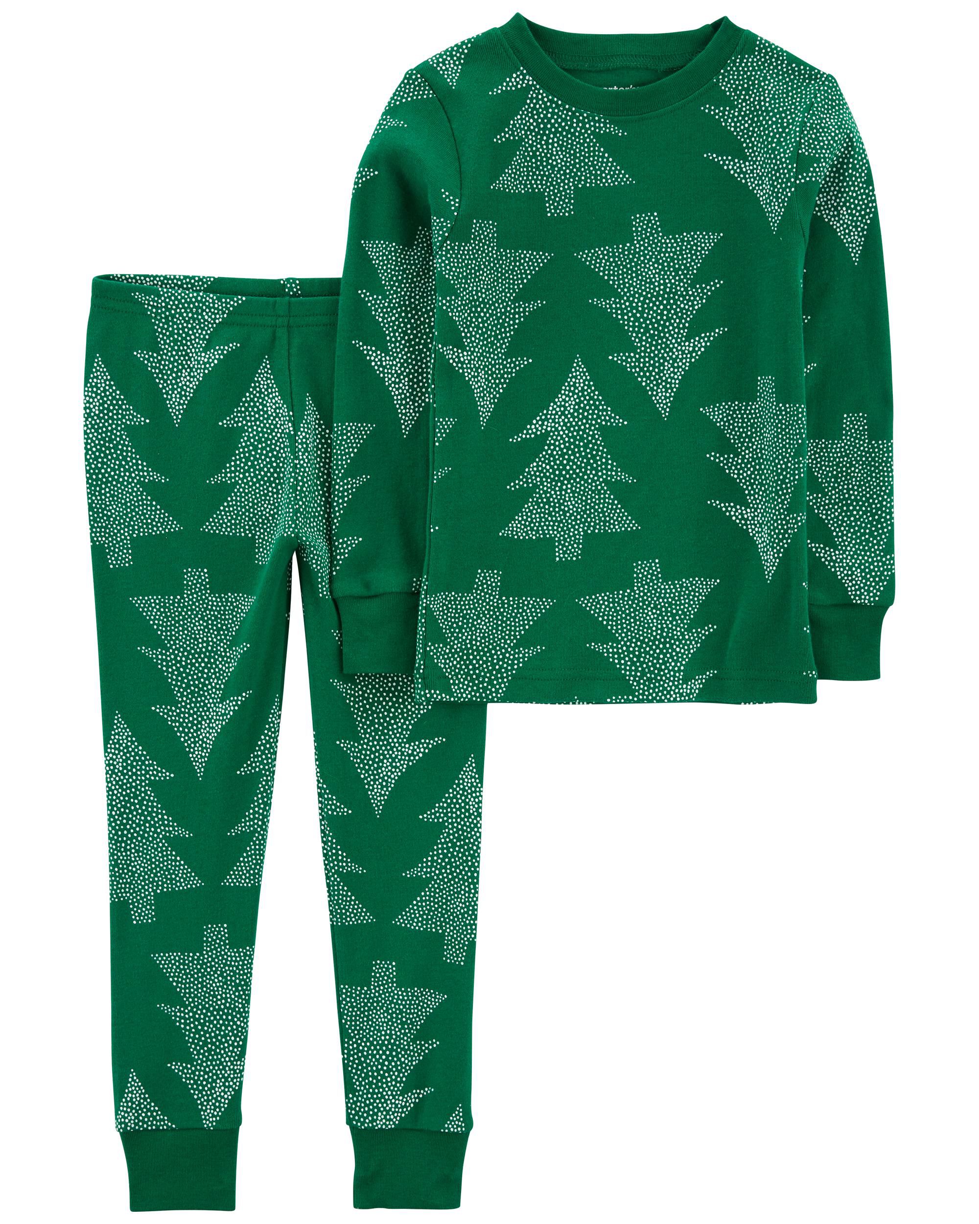 2 Piece Christmas Tree 100 Snug Fit Cotton Pyjamas