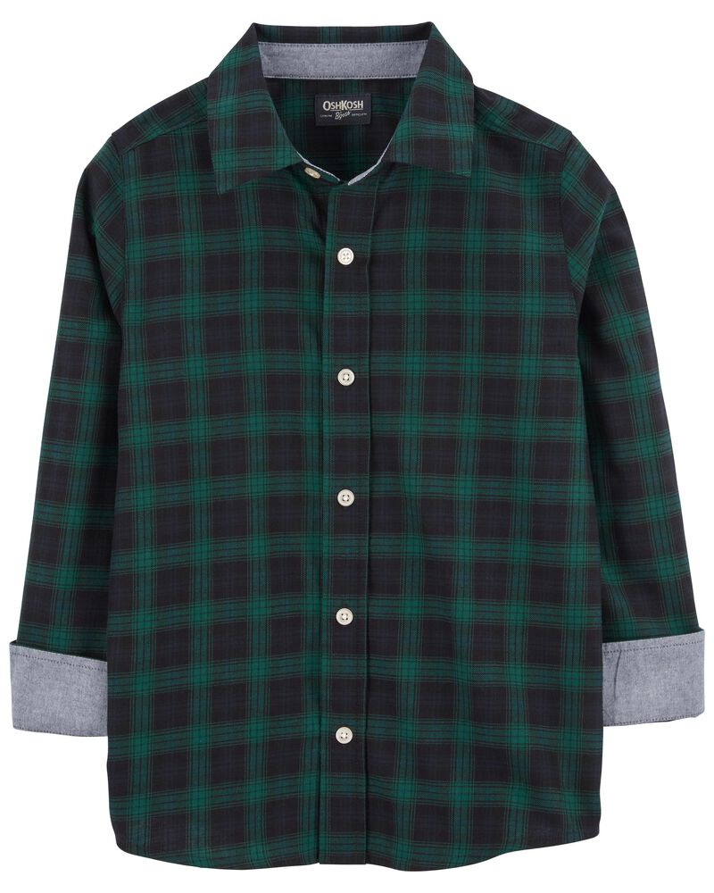 Family Matching: Plaid Soft Twill Button-Front Shirt, image 2 of 3 slides