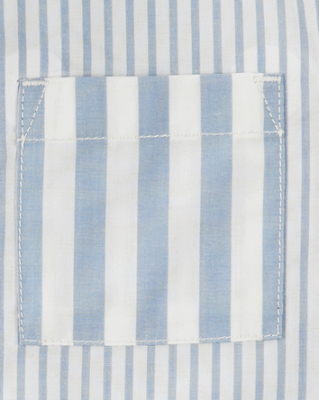 Toddler 2-Piece Striped Button-Front Shirt & Short Set, 