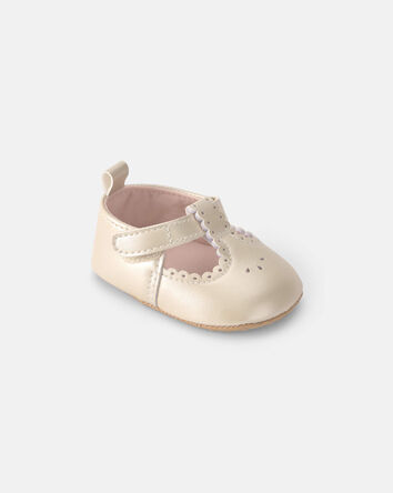 B&eacute;b&eacute; fille - Chaussures Charles IX &agrave; talon plat &agrave; motif ajour&eacute; - Blanc, 