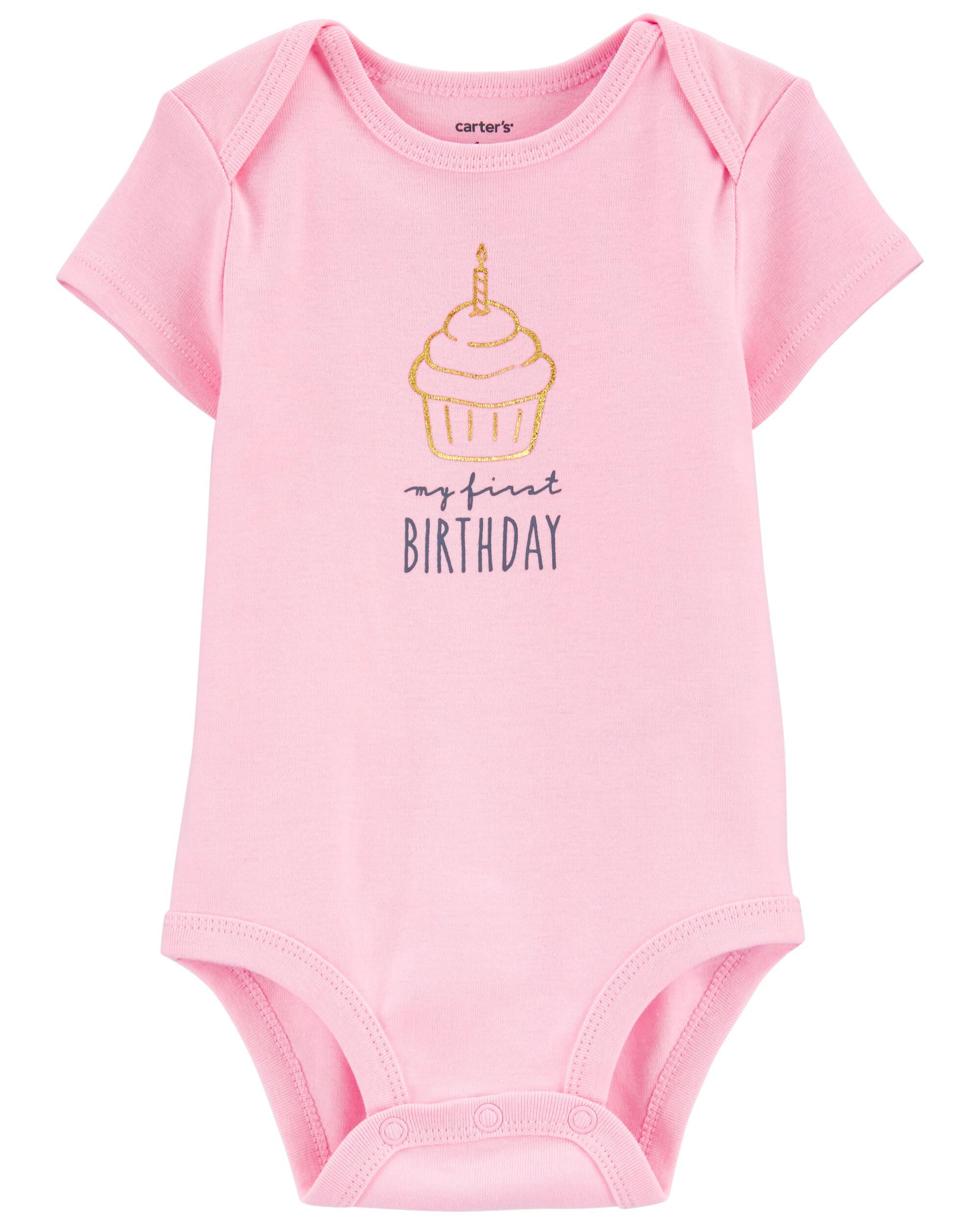 Pink My First Birthday Original Bodysuit Carter s Oshkosh Canada