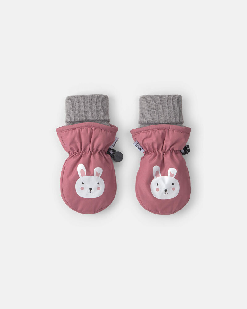 Baby Girl Kombi Baby Animal Mittens - Rose, image 1 of 1 slides