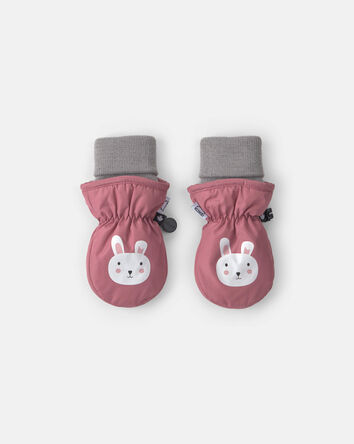 Baby Girl Kombi Baby Animal Mittens - Rose, 