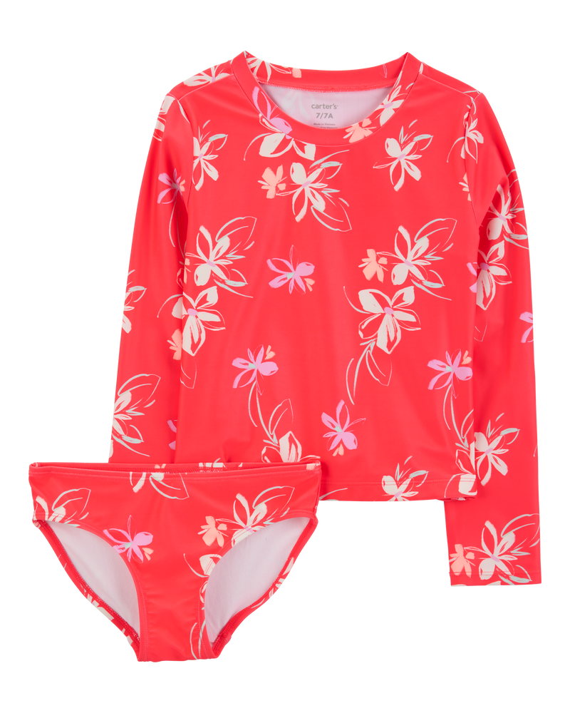 Kid 2-Piece Floral Rashguard Set, image 1 of 3 slides