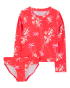 Kid 2-Piece Floral Rashguard Set, image 1 of 3 slides