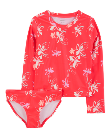 Kid 2-Piece Floral Rashguard Set, 