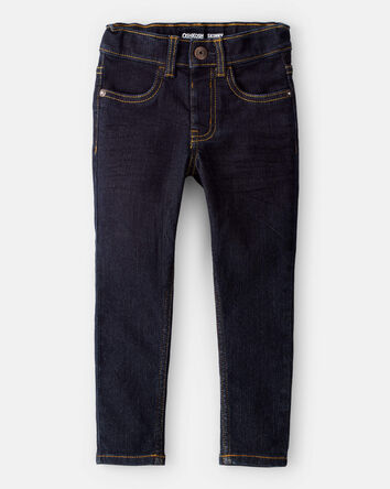Enfant en bas &acirc;ge Jeans de coupe fuseau &agrave; d&eacute;lavage fonc&eacute;, 