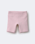 Toddler Girl Brooklyn Bike Shorts - Rose, image 2 of 6 slides