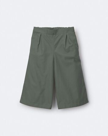 Tout-petit fille - Pantalon drap&eacute; &agrave; jambes larges - Vert olive, 