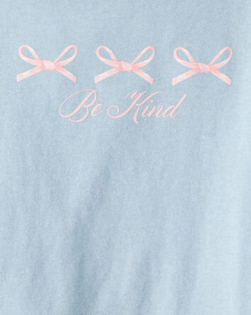 Filles - T-shirt à manches longues imprimé d'un nœud – Bleu, 