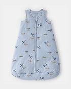 Baby Boy Plane 2-Way Zip Wearable Blanket - Blue, image 1 of 5 slides