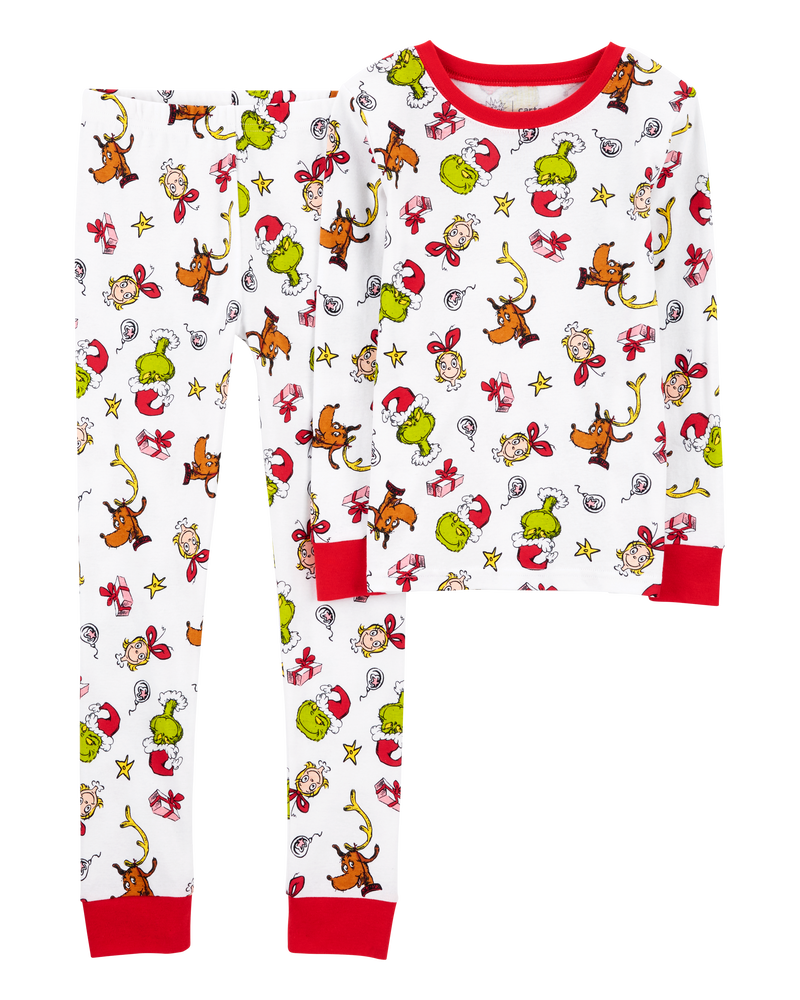 Kid 2 Piece Christmas Grinch 100 Snug Fit Cotton Pyjamas