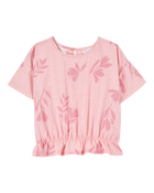 Kid Floral Cinched Top - Pink, image 1 of 3 slides