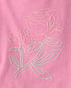 B&eacute;b&eacute; fille - Ensemble 2 pi&egrave;ces haut et jupe-short &agrave; fleurs - Rose, image 5 sur 5 diapositives