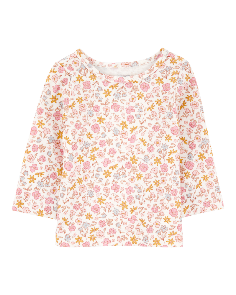 Baby 2-Piece Floral Long-Sleeve Tee & Coverall Set, image 4 of 7 slides