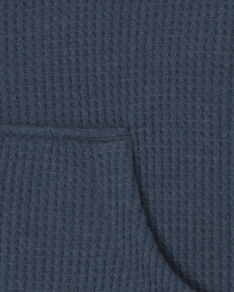 B&eacute;b&eacute; gar&ccedil;on - Blouson &agrave; capuchon en molleton teddy recycl&eacute; gaufr&eacute; fait avec du coton biologique, image 4 sur 4 diapositives
