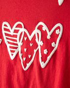 Girls Valentine Heart Long-Sleeve Graphic Tee - Red, image 2 of 4 slides