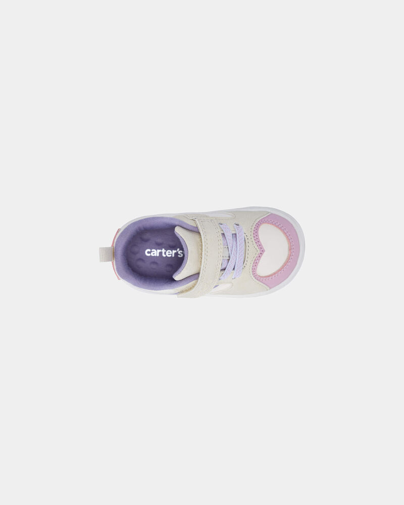 Baby Girl Every Step&reg; First Walker Colour Block Sneakers - Pink/Purple/White, image 4 of 6 slides