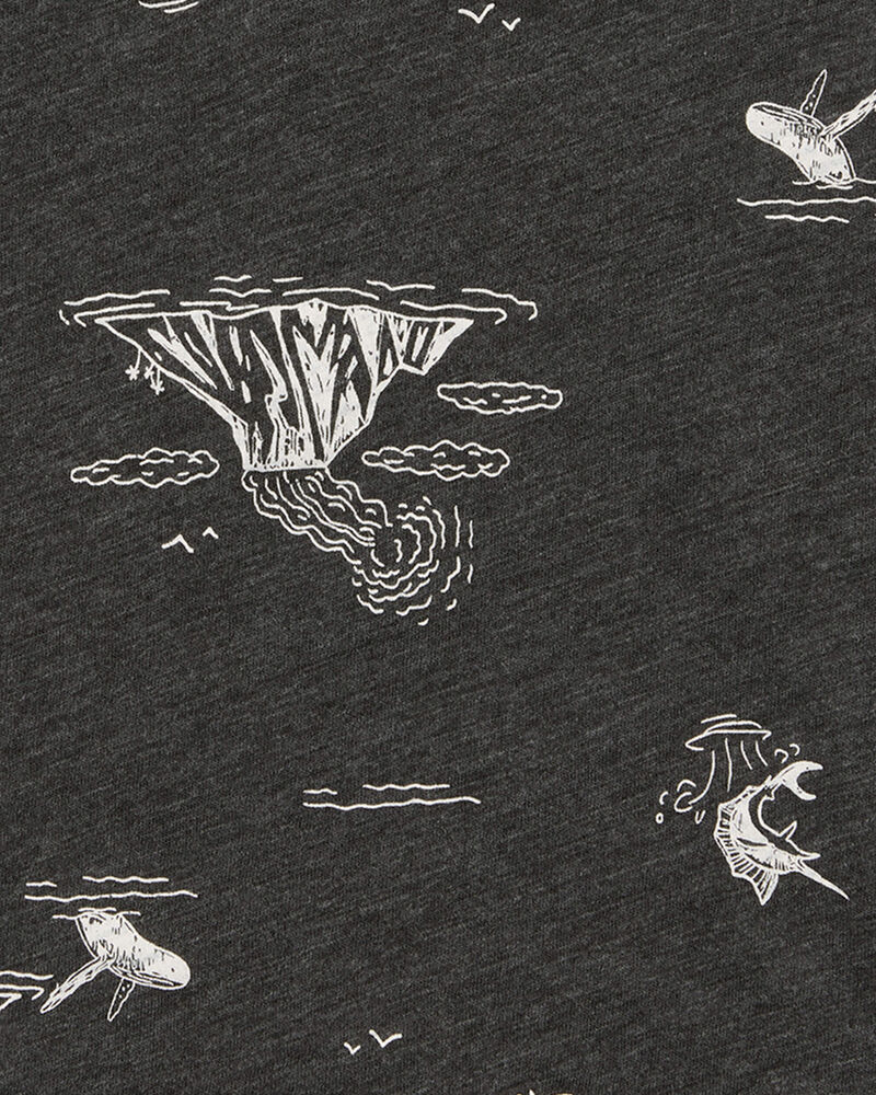 Baby Sea Print Slub Jersey Sleeveless Tank, image 2 of 3 slides