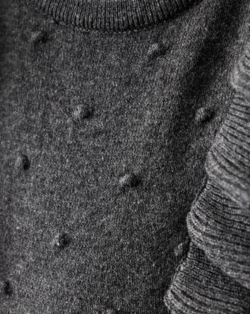 Bébé fille - Cache-couche à manches longues en coton à volants – Gris, 