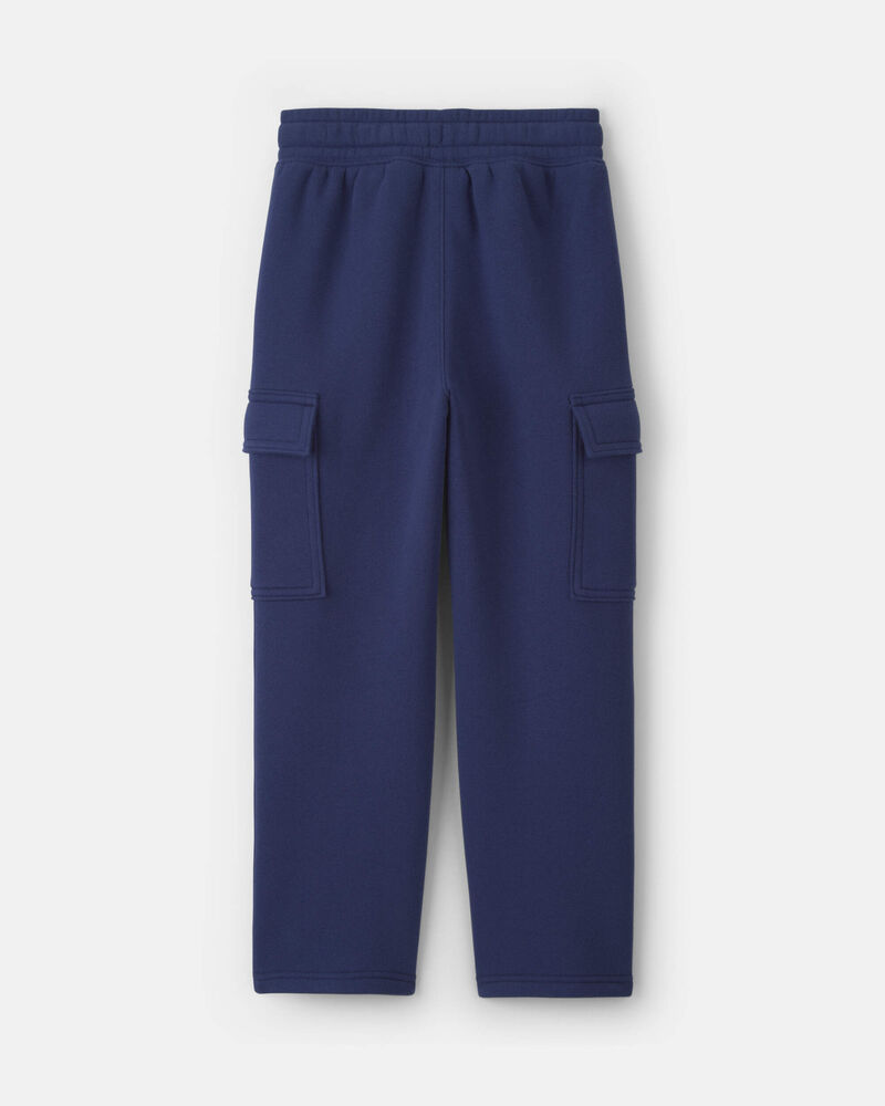 Boys Fleece Cargo Pants - Navy Blue, image 2 of 5 slides