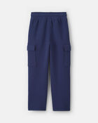 Boys Fleece Cargo Pants - Navy Blue, image 2 of 5 slides