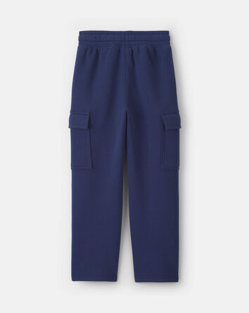 Boys Fleece Cargo Pants - Navy Blue, 