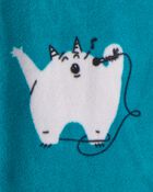 Toddler Boy Monster DreamPlush Snug Fit 2-Piece Pyjamas - Teal, image 3 of 4 slides