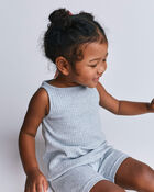 Tout-petit fille - D&eacute;bardeur de tissu c&ocirc;tel&eacute; - Gris chin&eacute;, image 3 sur 5 diapositives