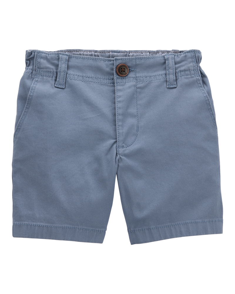 Baby Flat-Front Shorts - Blue, image 1 of 4 slides