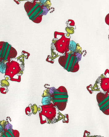 Kids 2-Piece Dr. Seuss&trade; The Grinch Christmas 100% Cotton Snug Fit Pyjama Set - White, 