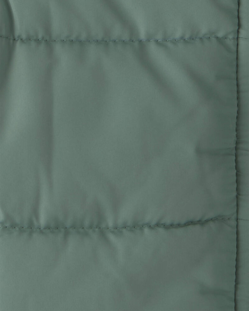 Baby Recycled Teddy Fleece Hooded Puffer Jacket, image 4 of 5 slides
