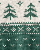Toddler Organic Cotton Evergreen Fair Isle Sweater , image 3 of 5 slides