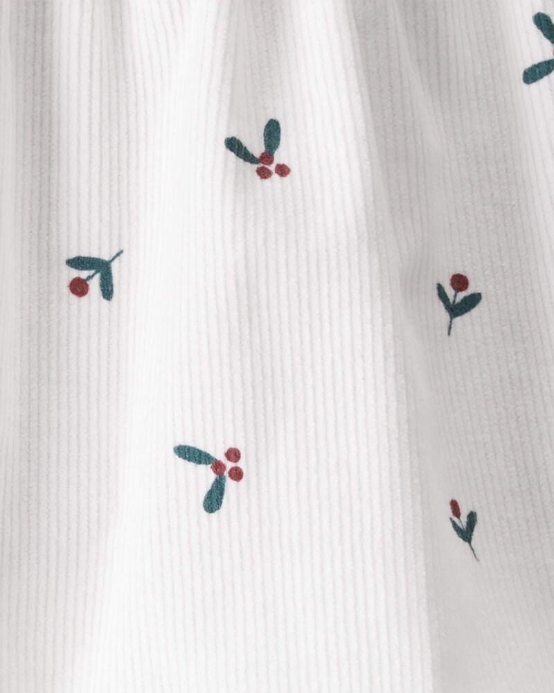 Baby Girl 3-Piece Holly Print Long-Sleeve Dress Set - White, image 4 of 6 slides