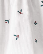 Baby Girl 3-Piece Holly Print Long-Sleeve Dress Set - White, image 4 of 6 slides
