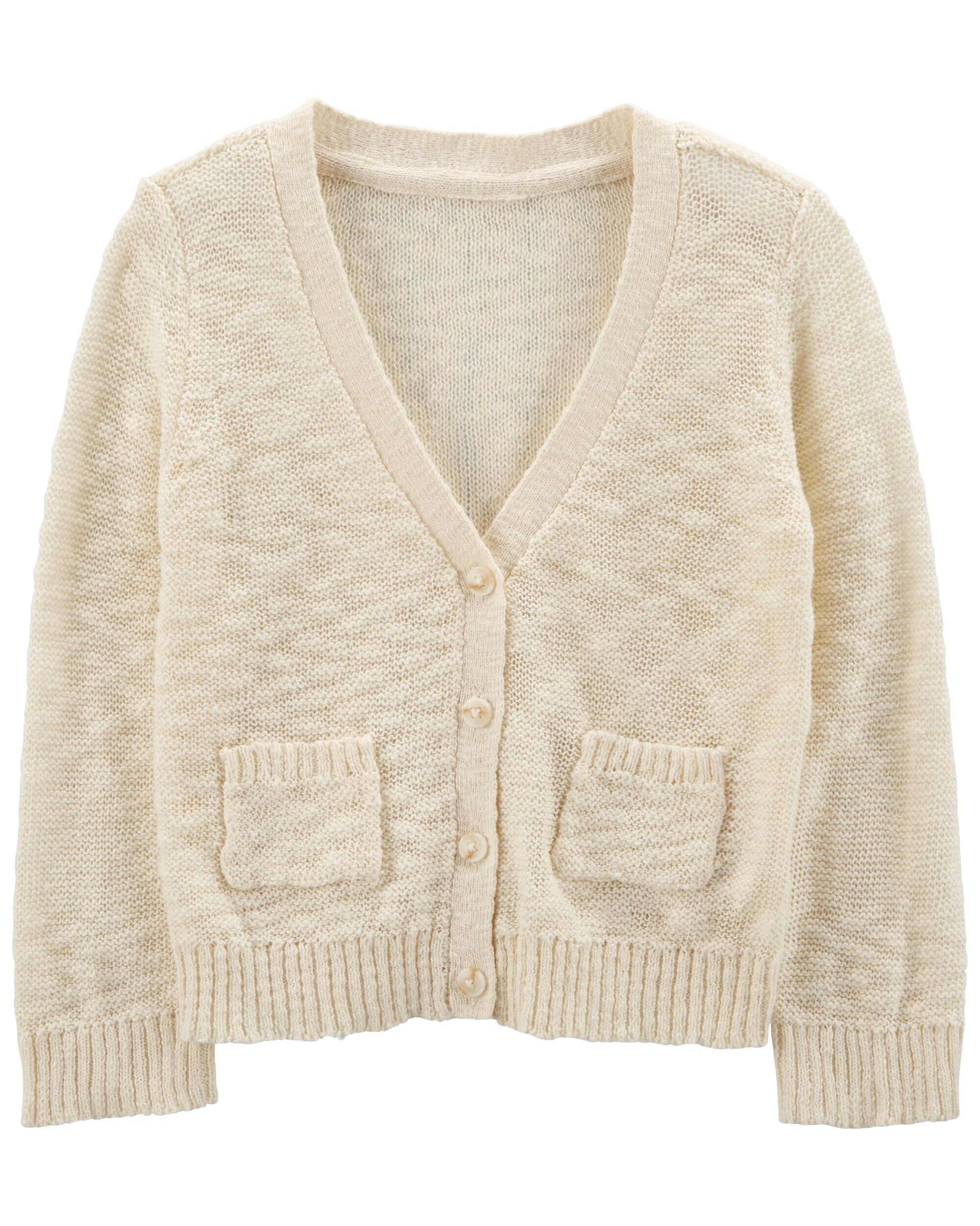 Cream top cardigan knit