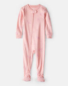 Baby Girl Fairy Star Print 100% Cotton Long-Sleeve Snug Fit 1-Piece pyjamas - Pink, image 1 of 4 slides