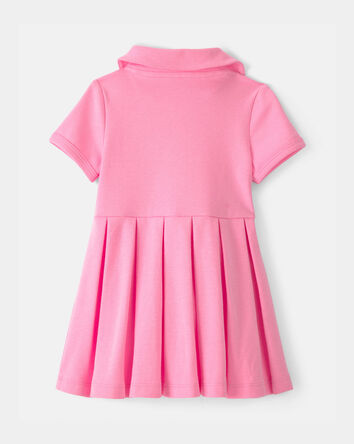 Baby Girl Pleated Tennis Dress - Pink, 
