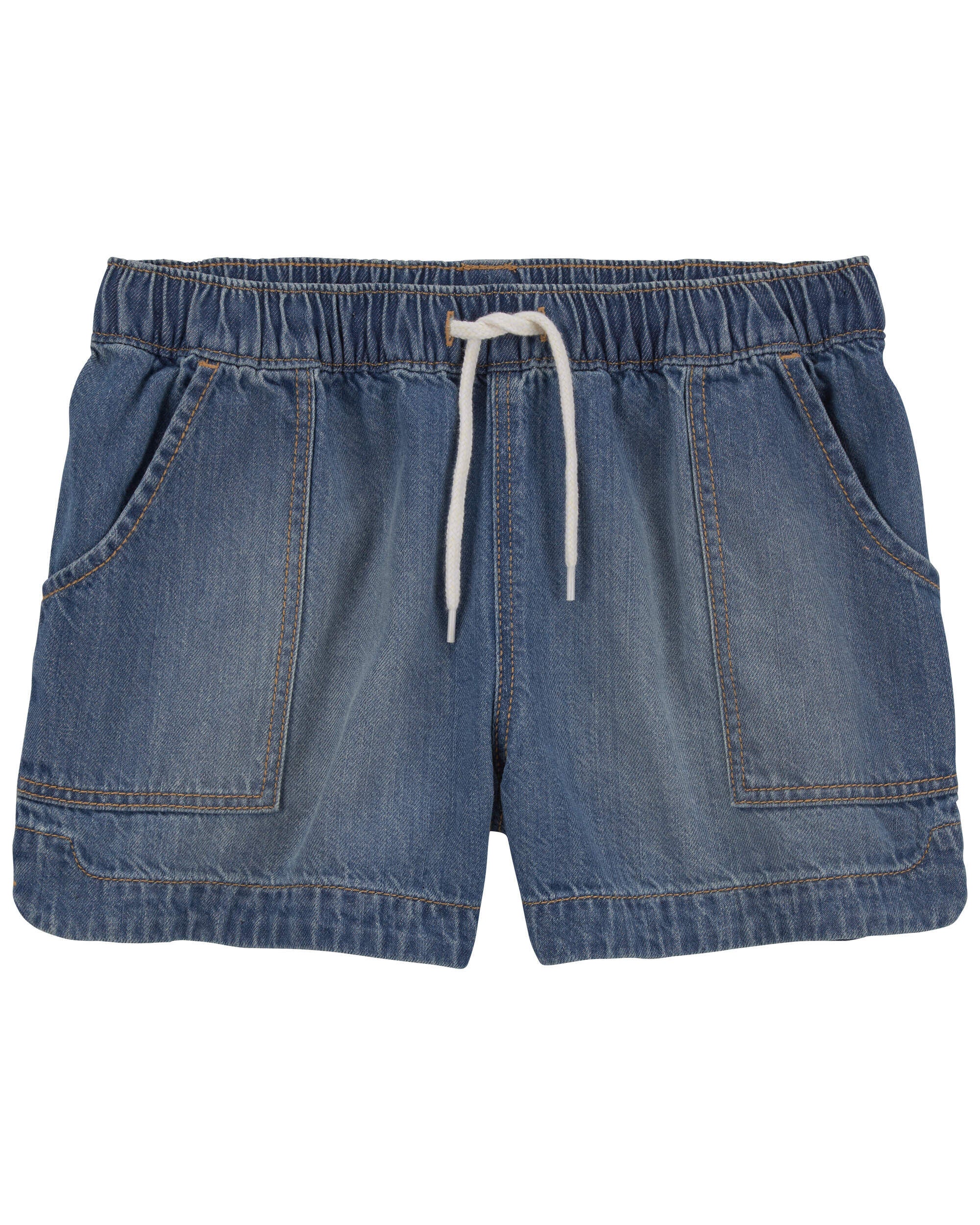 Denim Drawstring Sun Shorts
