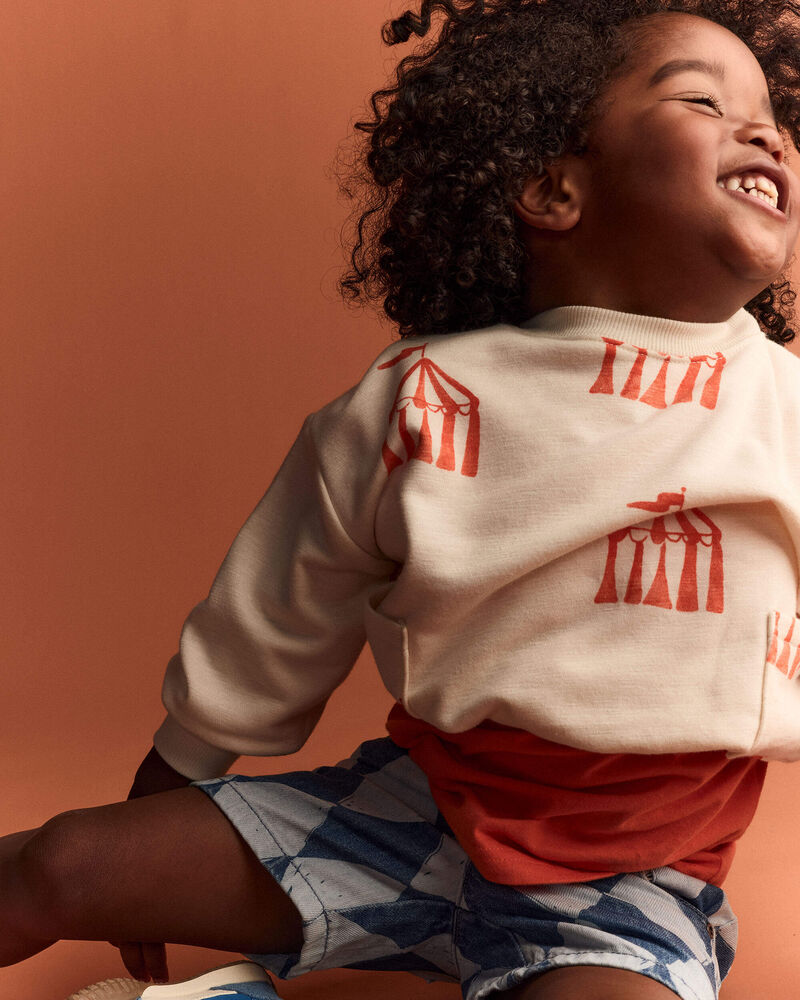 Tout-petit - Chandail Otter Sweatshirt&trade; &agrave; poches, imprim&eacute; grand chapiteau - Cr&egrave;me, image 5 sur 6 diapositives