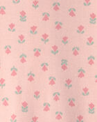 Baby Girl Bunny Floral 2-Way Zip Sleeper - Pink, image 4 of 6 slides