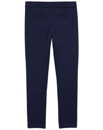 Girls Flat Front Chino Pants - Navy, 
