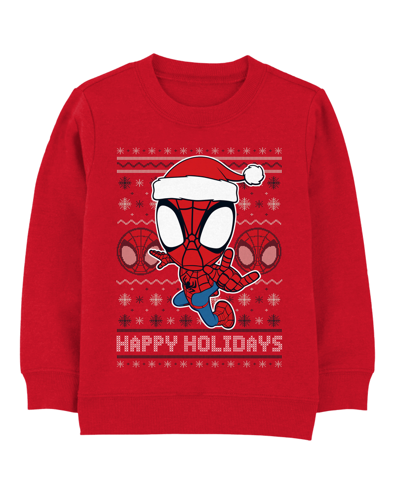Toddler Spider-Man Christmas Pullover, image 1 of 3 slides