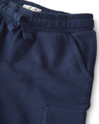 Toddler Boy Organic Cotton French Terry Cargo Pants, image 4 of 6 slides
