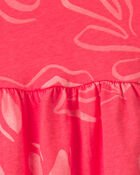 Baby Girl Tropical Floral Sleeveless Dress - Coral, image 3 of 4 slides