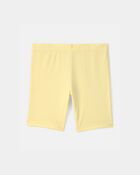 Girls Solid Bike Shorts - Yellow, image 2 of 4 slides