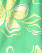 Filles - Short en jersey bouclette &agrave; motif floral - Vert, image 3 sur 3 diapositives