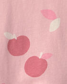 Toddler Girl Apple Long-Sleeve Top &ndash; Pink, image 2 of 3 slides