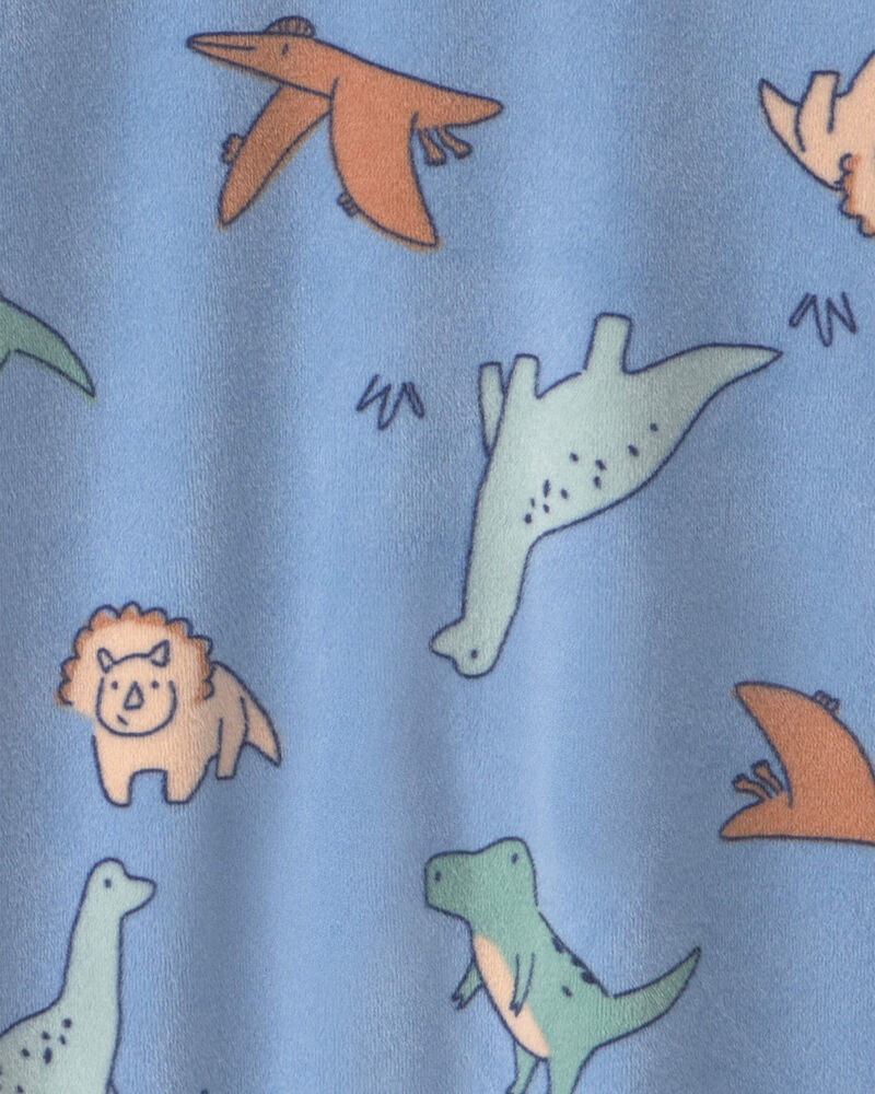 Baby Boy Dinosaur 2-Way Zip Sleeper - Blue, image 3 of 5 slides